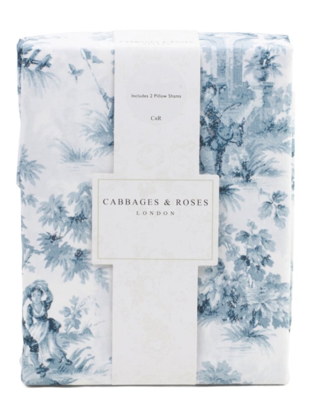 CABBAGES & ROSES Cotton Percale Toile Duvet Cover Set